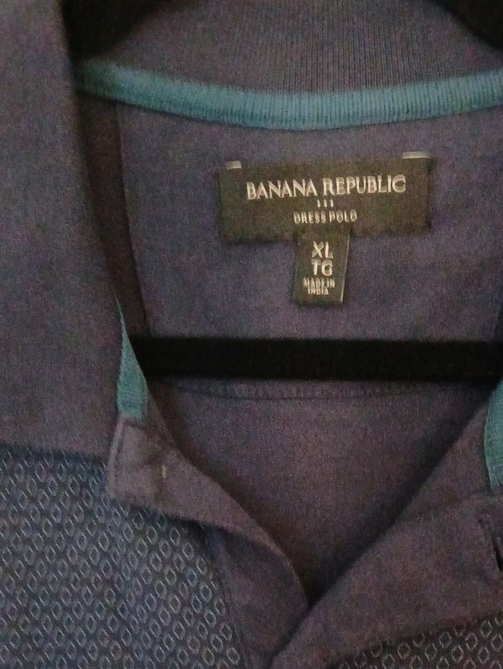 Banana Republic Men's Navy Two-Tone Polo